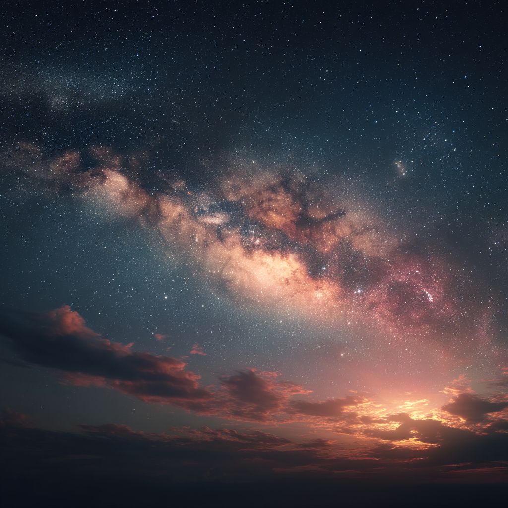 夜空中绚丽的银河