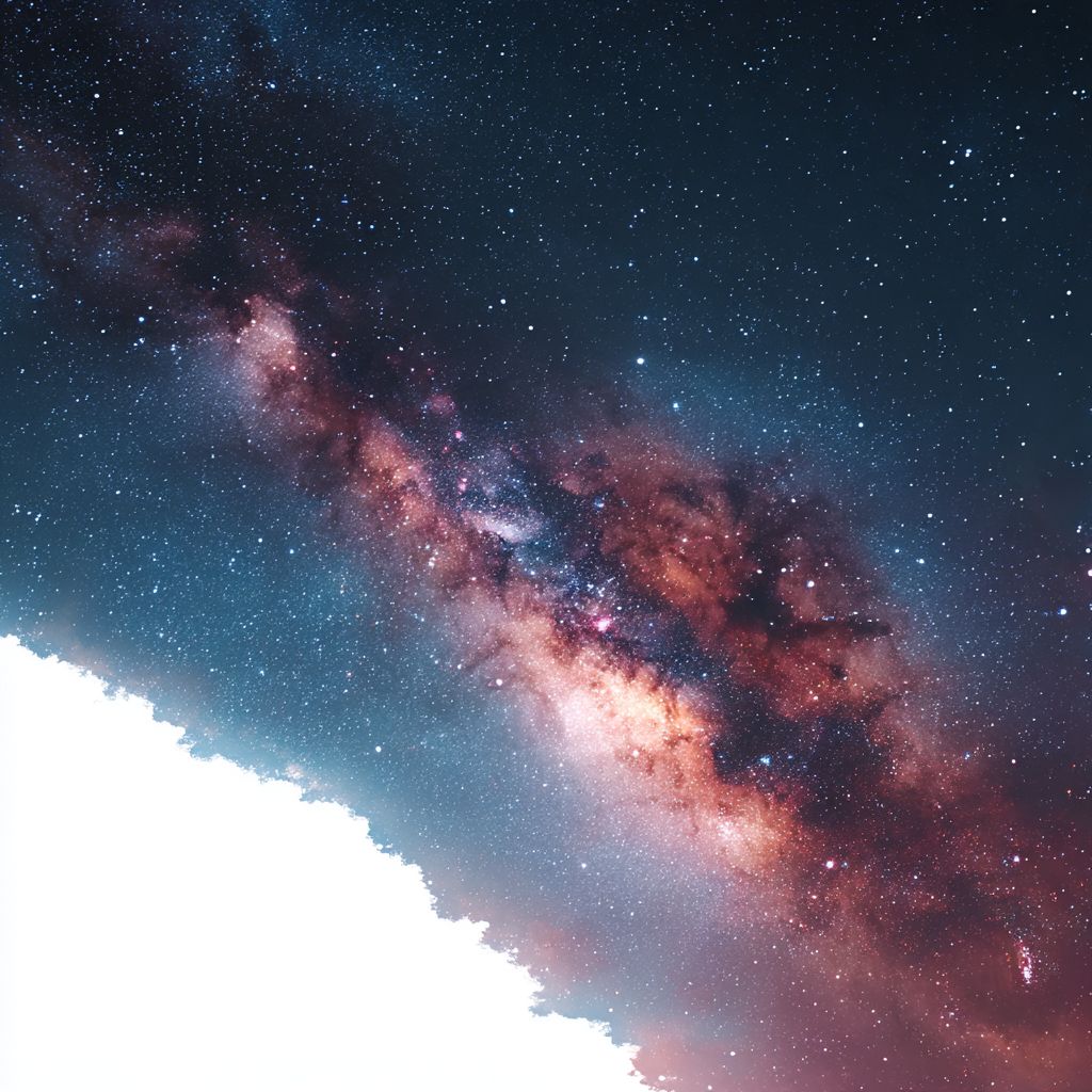 夜空中璀璨多彩的银河