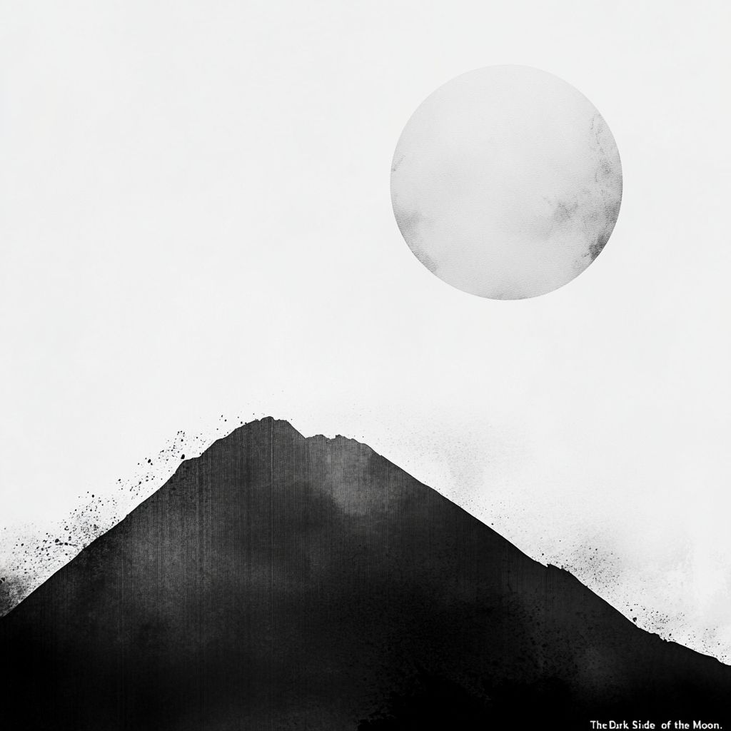 粉红佛洛伊德的《黑暗面》专辑封面是极简风格的白色背景。