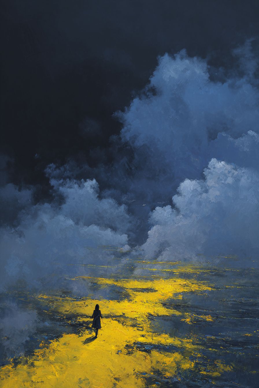 Depicting the stories of marginalized Chinese women using bright yellow and indigo