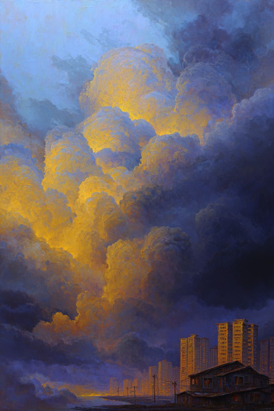 A minimalist style oil painting depicting the biographies of Chinese women