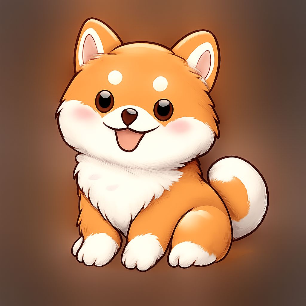 适合印在T恤上的柴犬图案