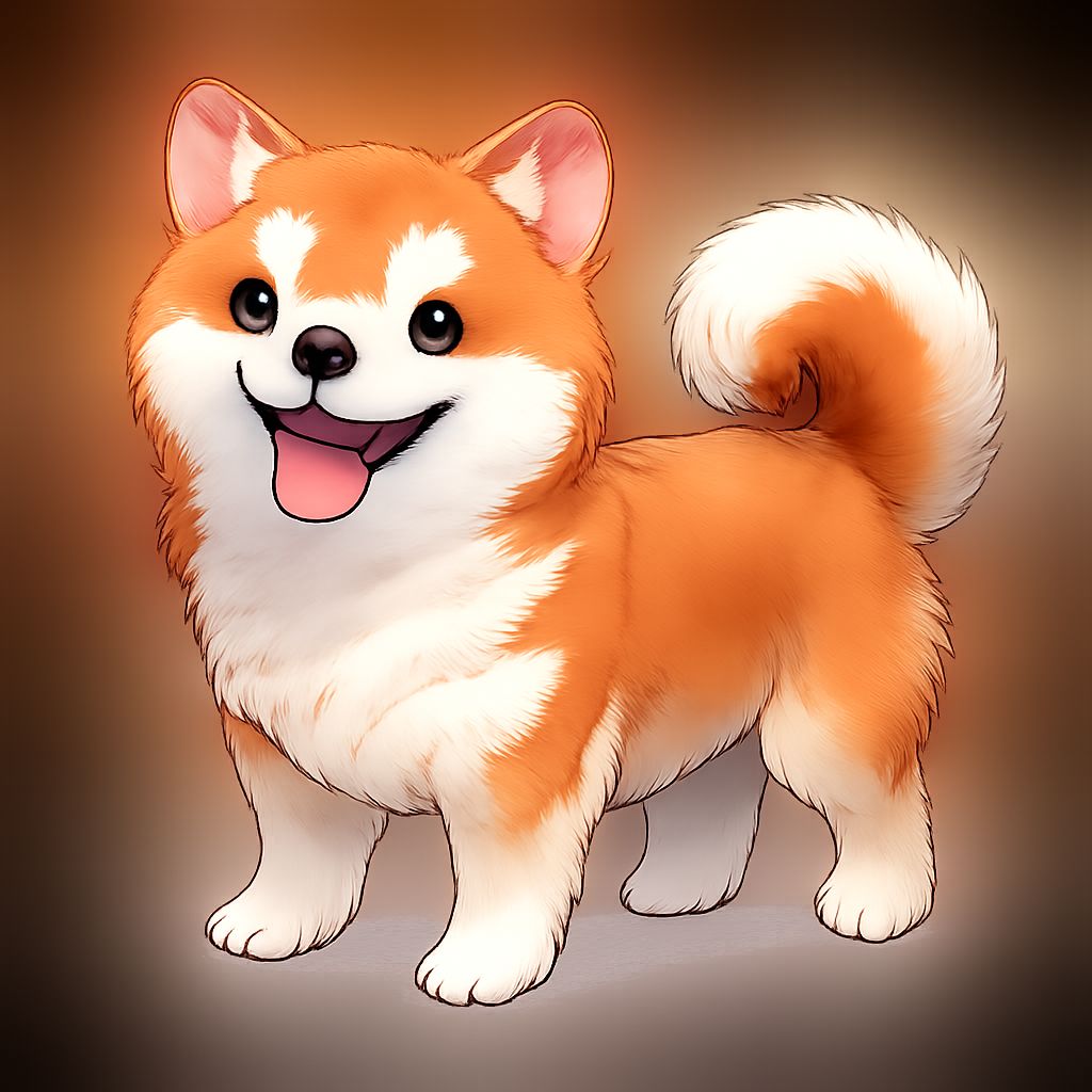 高分辨率柴犬图案适合印在T恤上