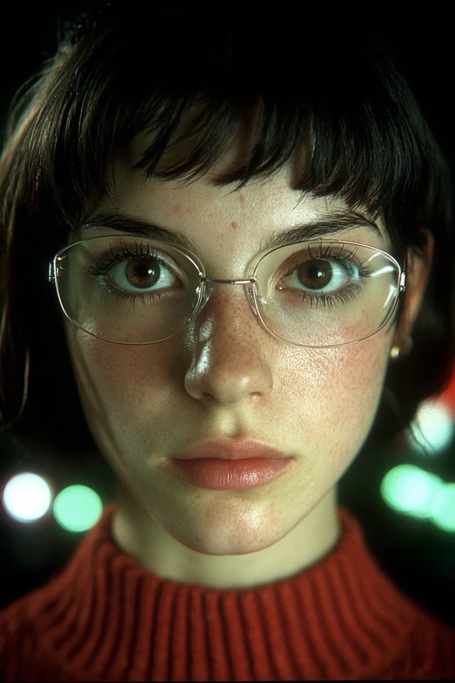 Cinematic close-up, moody chiaroscuro, teal-green