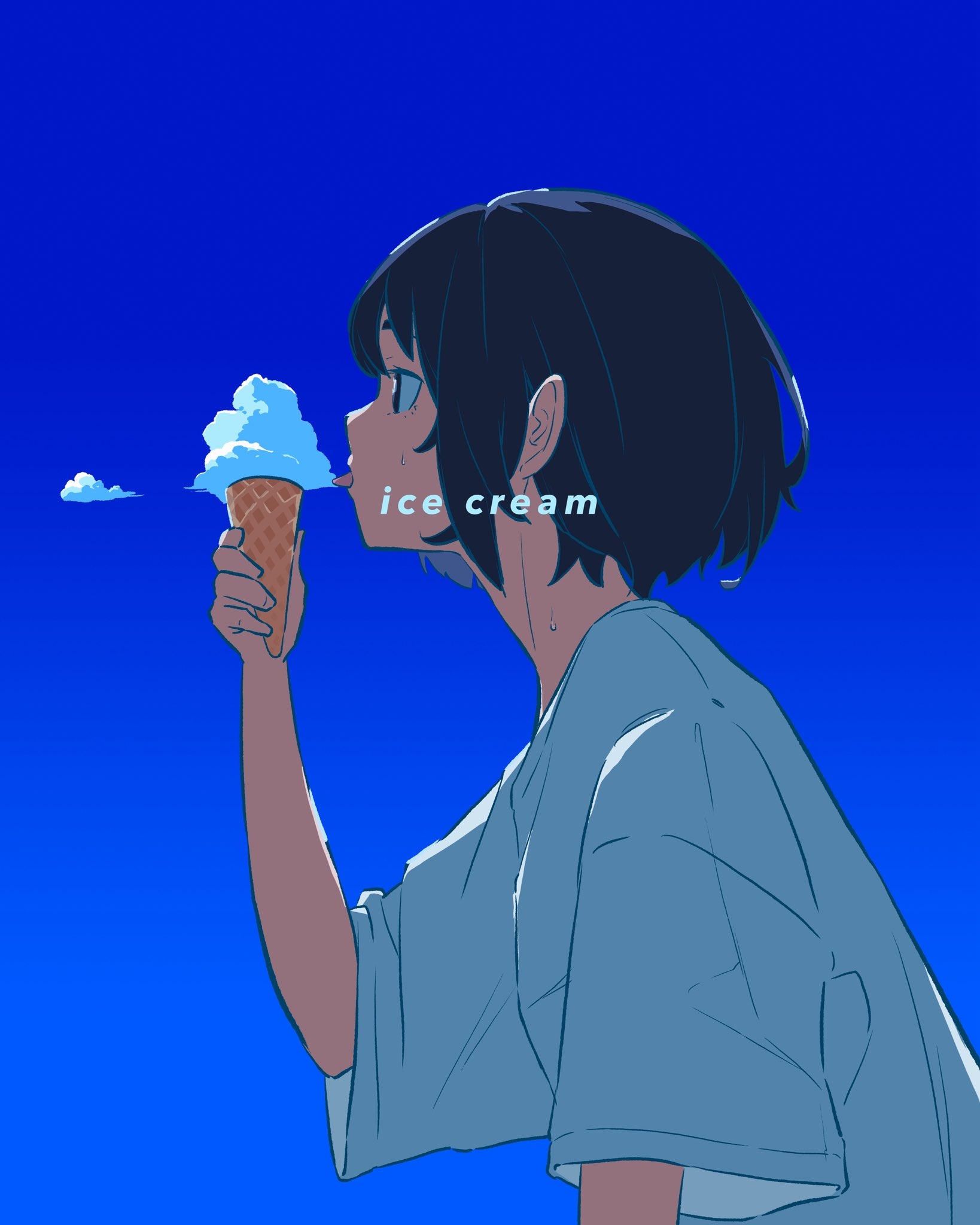 Essa ilustração apresenta um estilo de anime contemporâneo com tendências minimalistas.