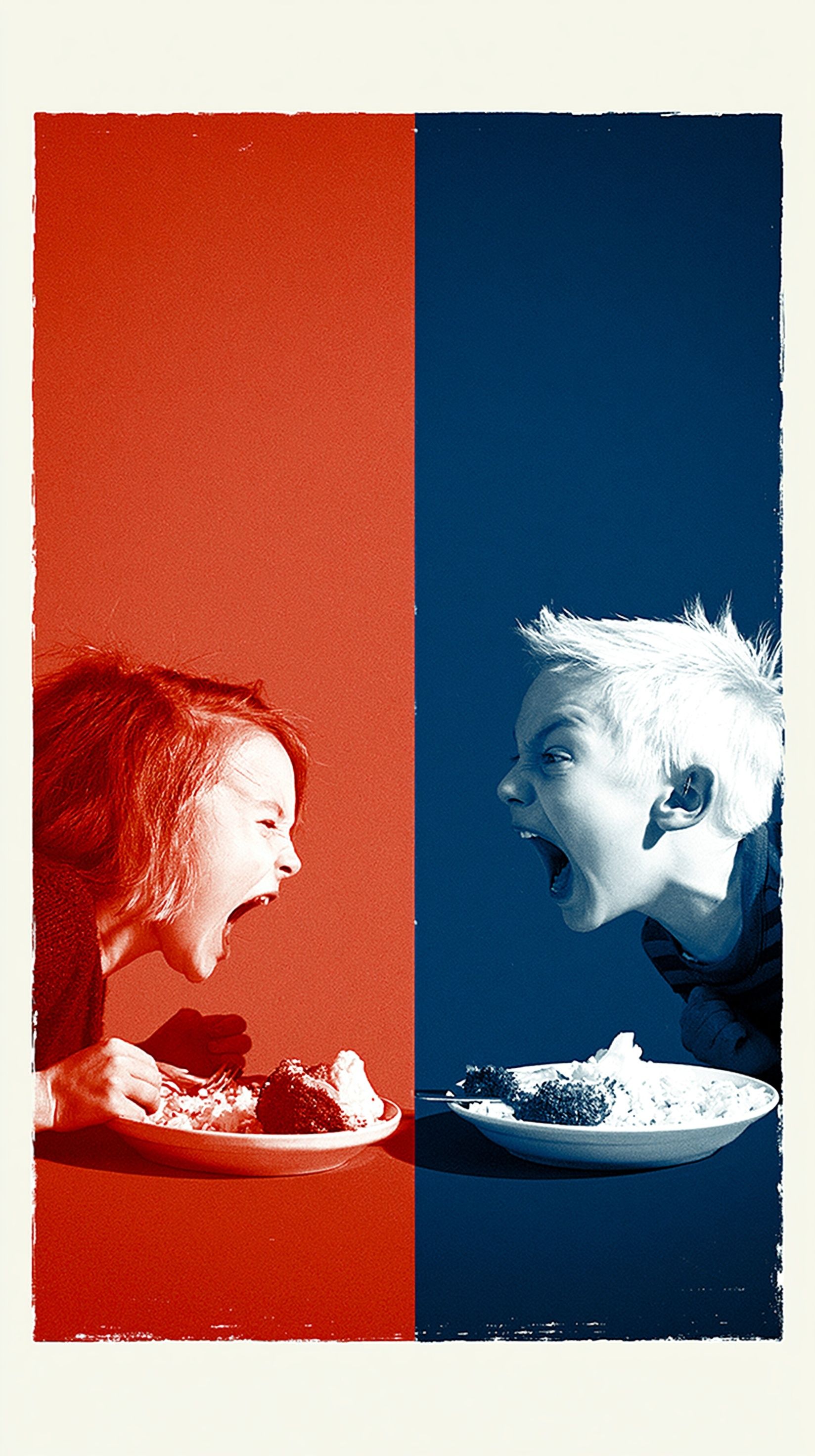 Siblings are arguing over dinner