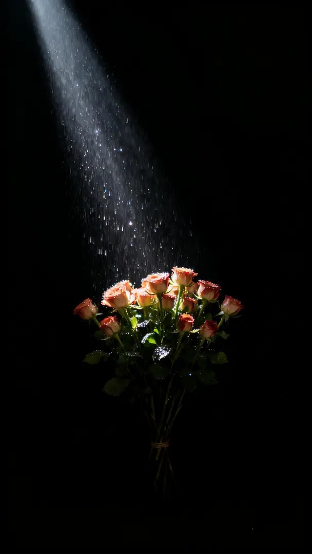Dunkle Fotografie von Rosen