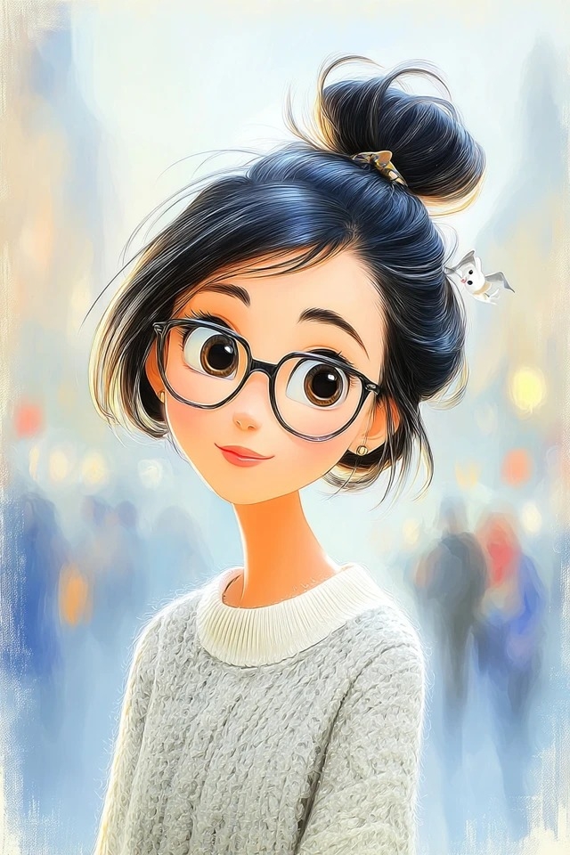 Soft digital painting with a pastel palette and bokeh