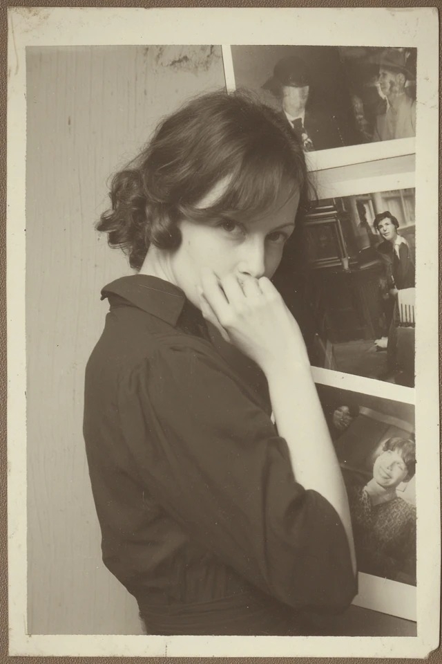 Vintage photograph in warm gray-brown tones suitable for period dramas