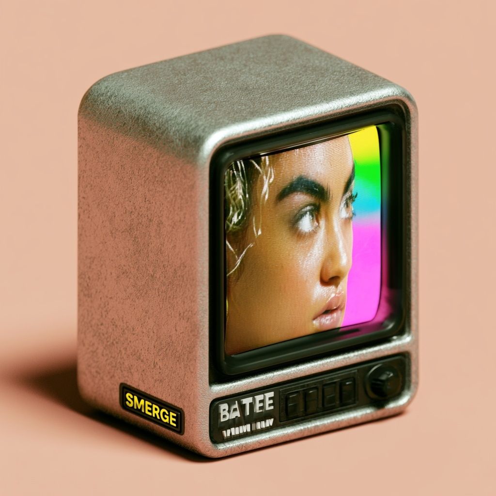 SMERGE - это приложение для видео-DJ с изображением старого CRT изометрического телевизора и психоделическими визуальными эффектами