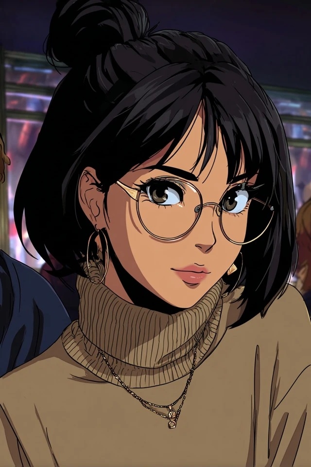 Szene im Stil von 90er Anime