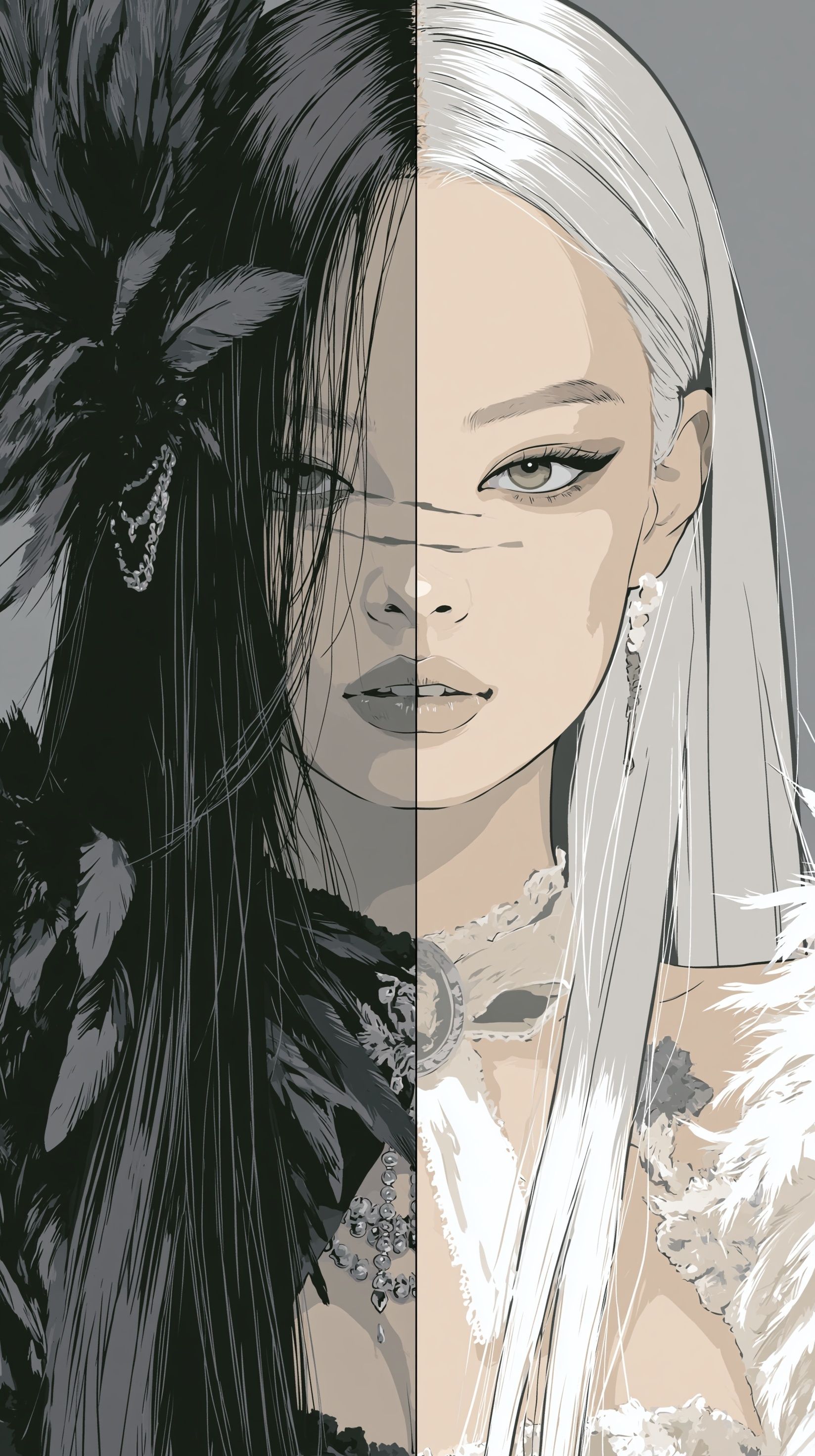 Album cover for a music label featuring Jennie of BlackPink