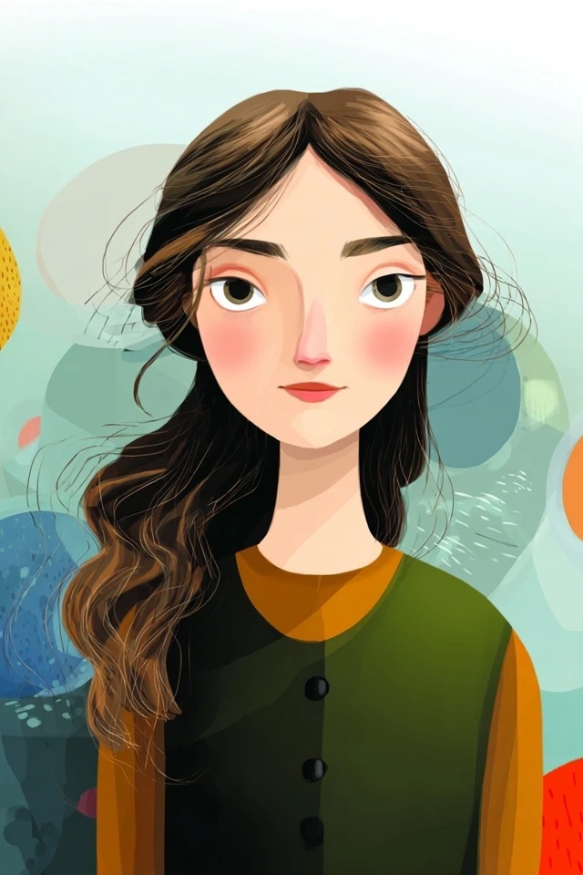 This is a flat digital illustration featuring warm earth tones showcasing abstract organic shapes
