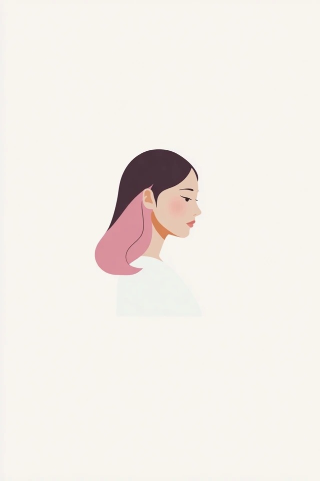 Minimalist flat illustration is soft and clean
