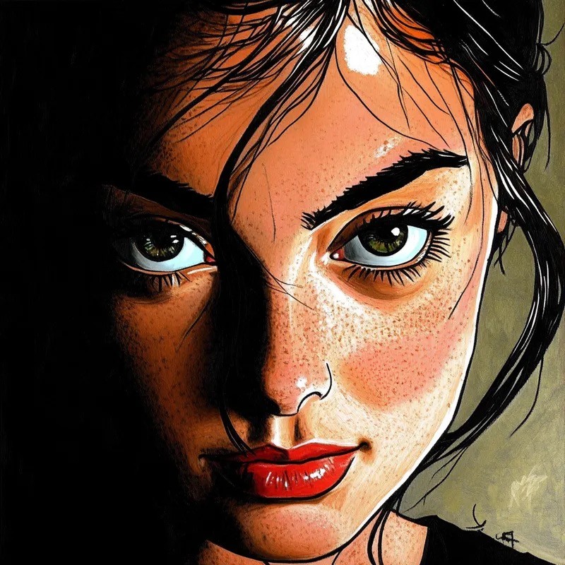 O estilo de ilustração é baseado em quadrinhos americanos modernos, apresentando contraste extremo e mistério dramático