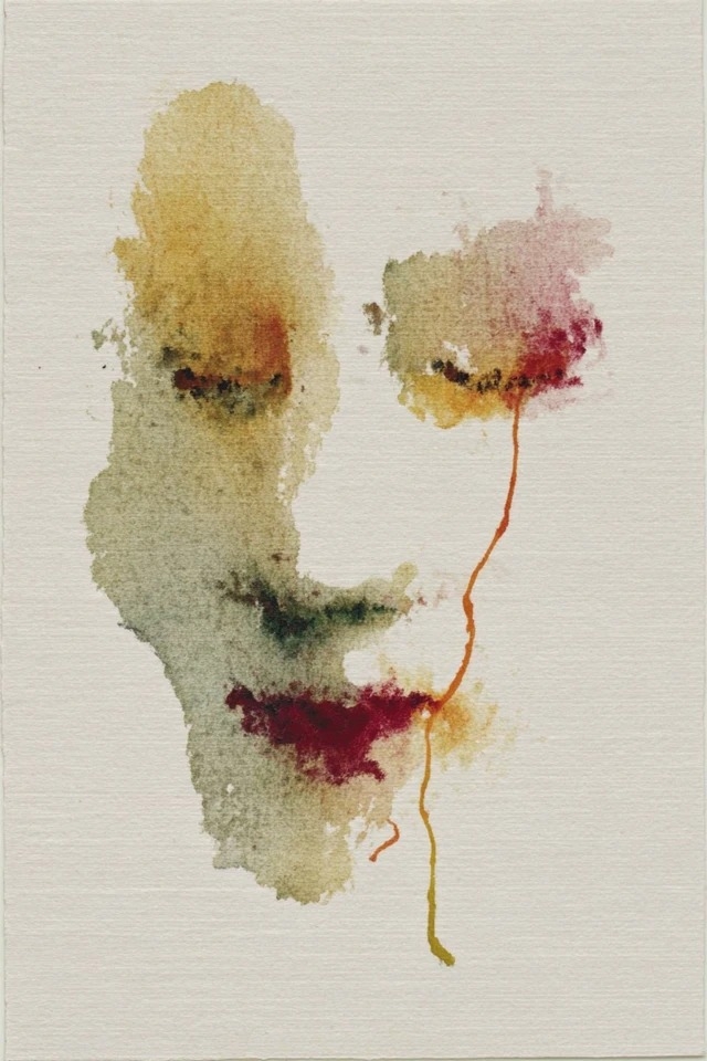 Soft watercolors flow on textured paper, suitable for meditation spaces and boutique skincare branding