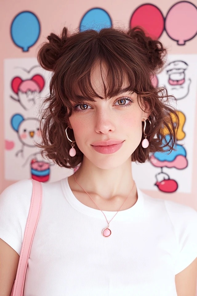 Estética kawaii suave em tons pastéis com iluminação limpa