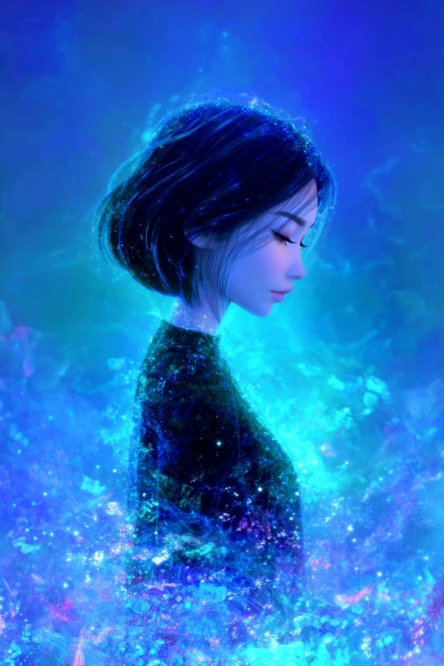 Pintura digital sonhadora que exibe texturas de nebulosa encantadoras
