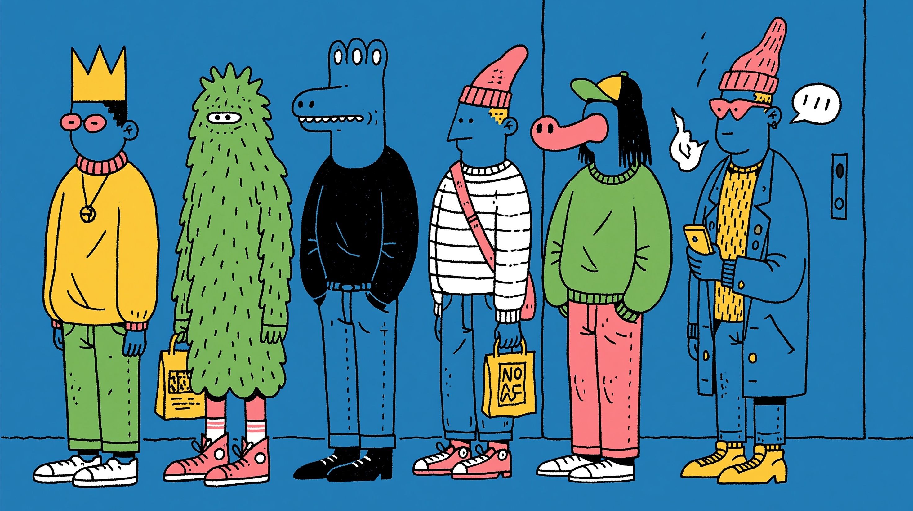 A group of ravers wait outside a Berlin nightclub hoping to get inside
