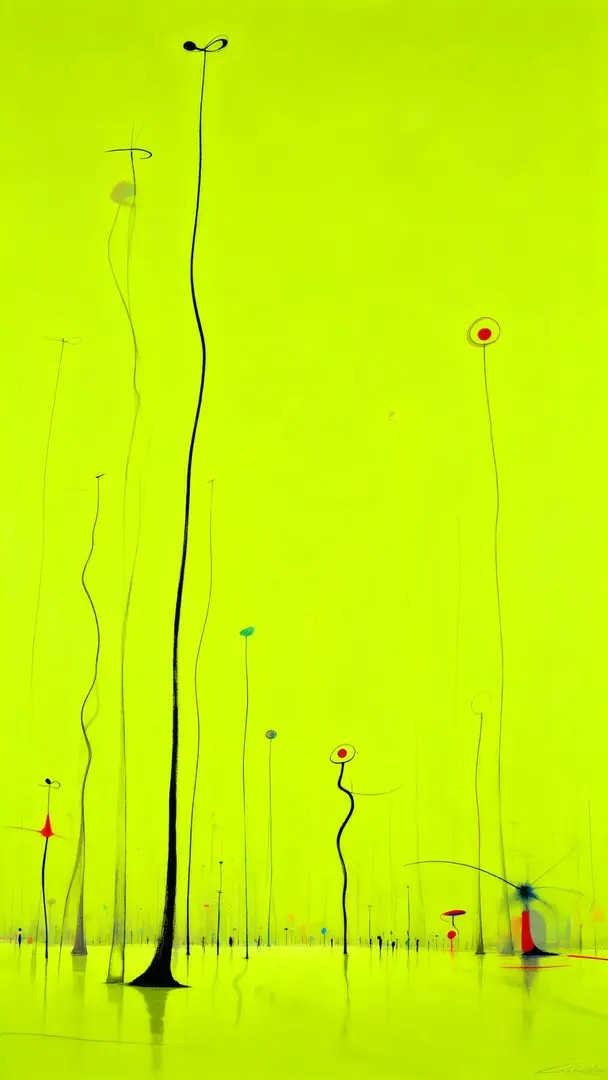 Un choc visuel combinant le minimalisme et l'abstraction surréaliste