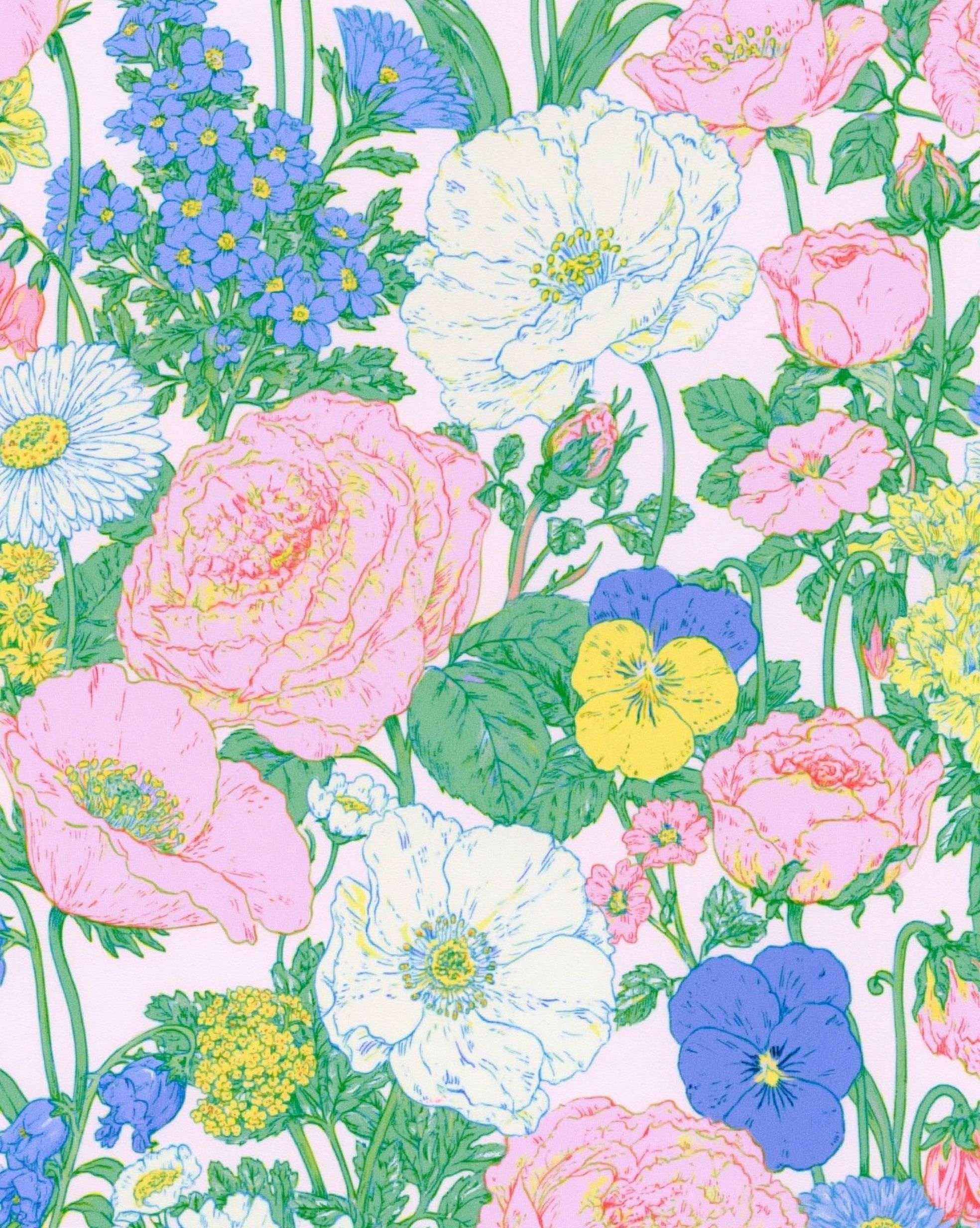 cottagecore floral seamless pattern
