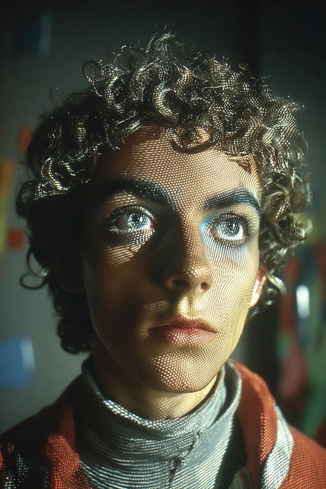 Le style d'impression analogique vintage convient aux drames psychologiques et aux portraits rétro-futuristes