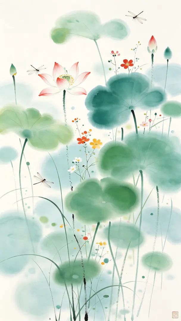 Wu Guanzhong's style of Chinese painting showcases hazy and dreamlike natural elements