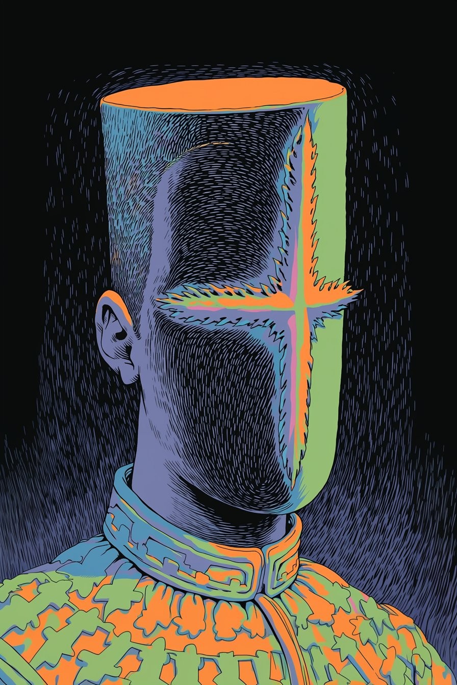 这件作品融合迷幻超现实主义与强烈的图画小说影响，探讨身体恐怖和身份主题