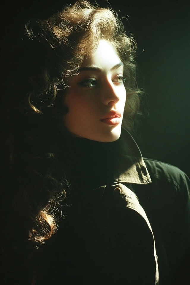Dramatic chiaroscuro with muted earth tones and soft colors