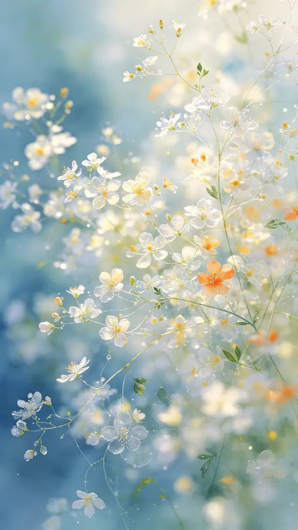 La macro-photographie en style aquarelle montre la fusion élégante des fleurs et de la nature