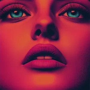 A fotografia psicodélica de neon apresenta um estilo cyberpunk com close-ups extremos e choques de cores