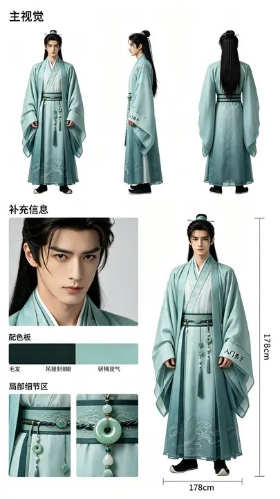 Showcasing the outfit and features of a 22-year-old young man