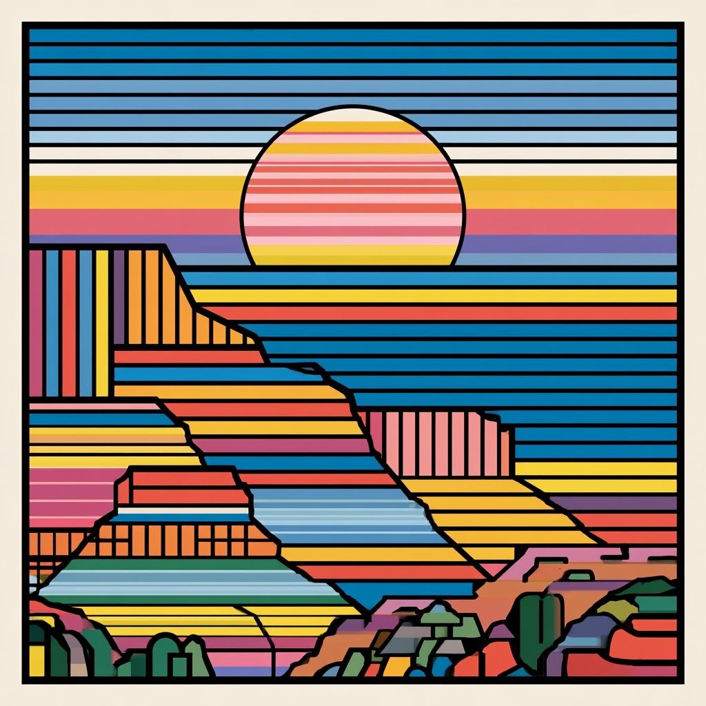 The design styles of Alexander Girard, Aaron Draplin, and Yaacov Agam are influenced by the Grand Canyon