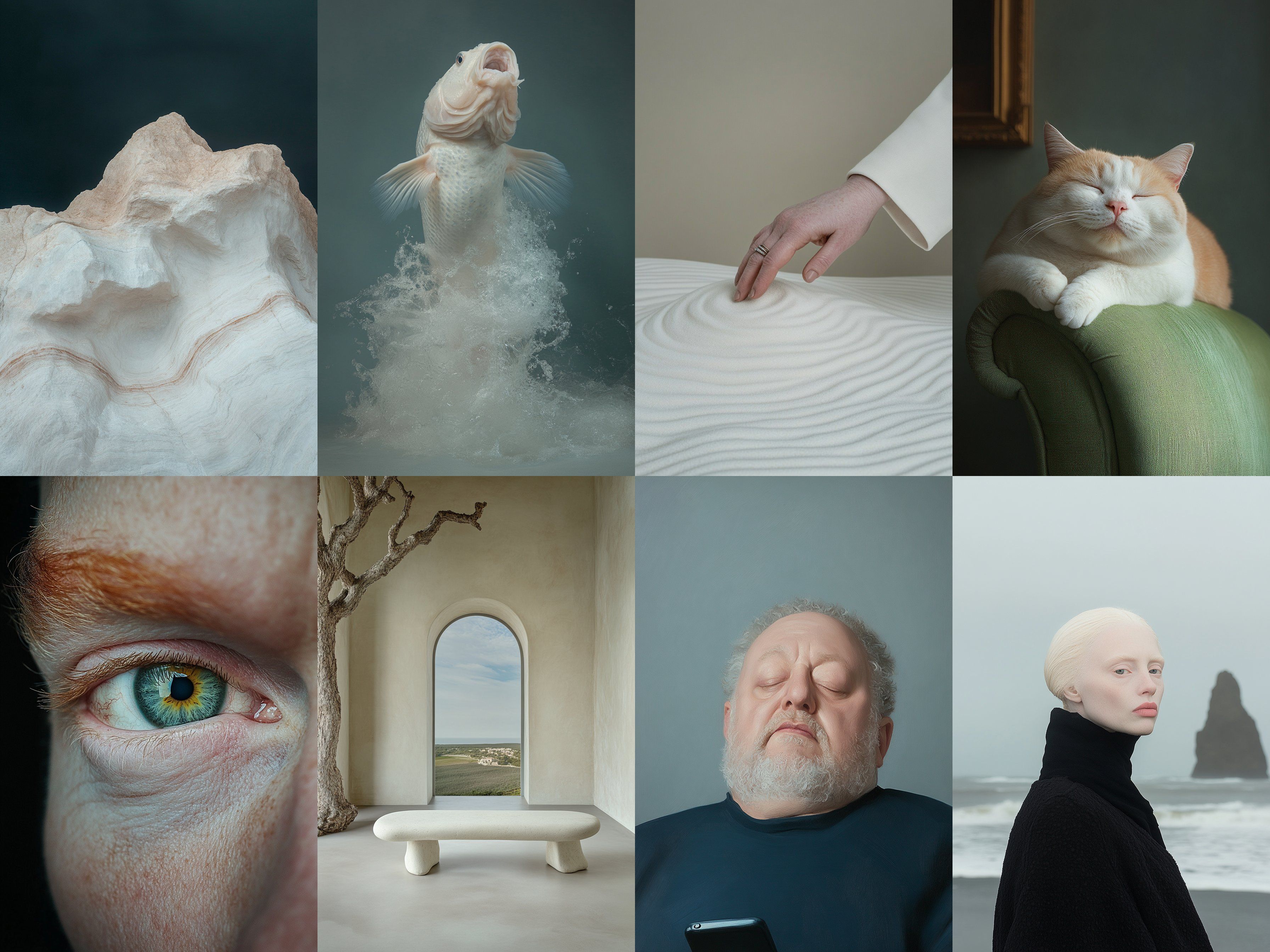 Conceptual photography collage showcases the meditative quality of surrealism and still life photography