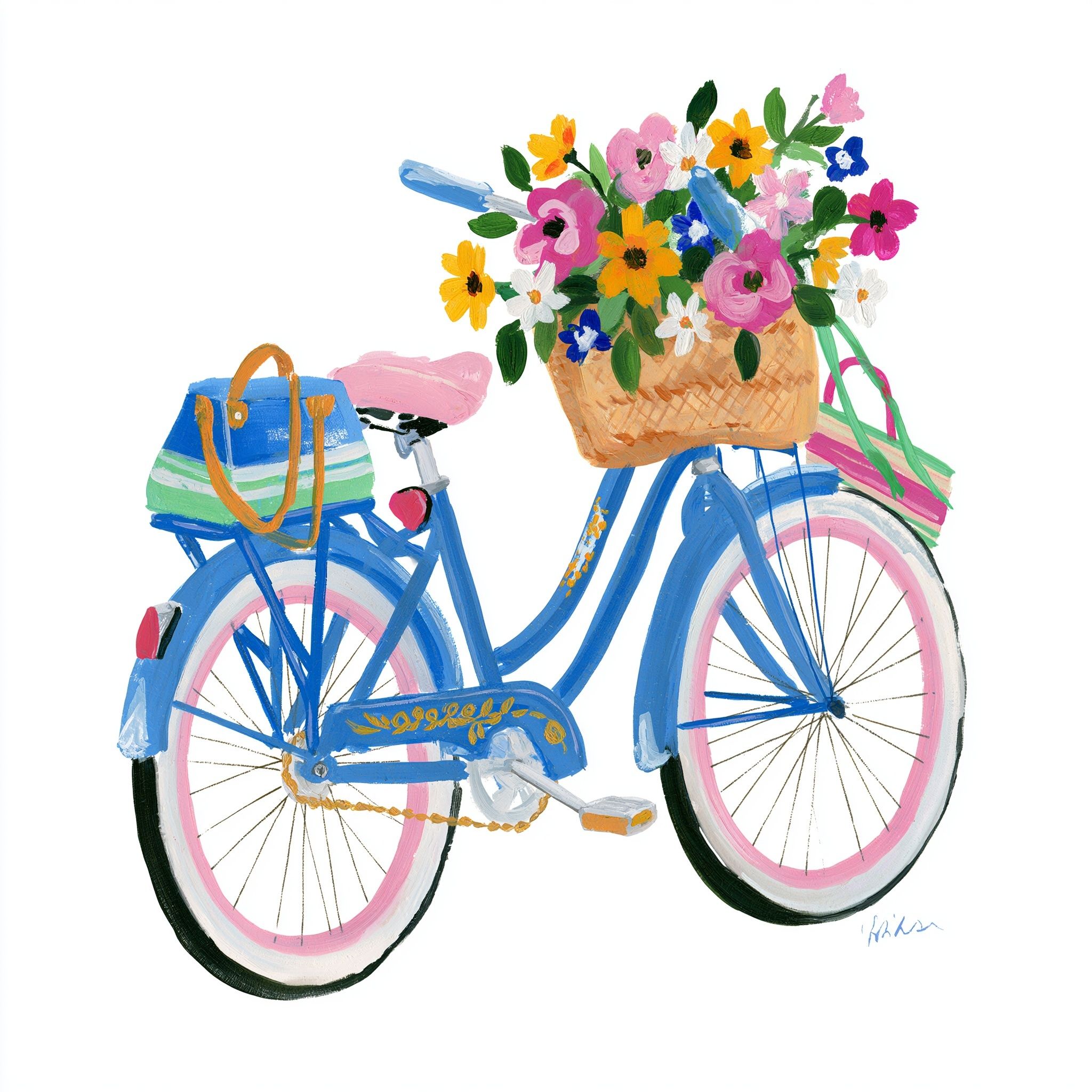 blue beach bicycle
