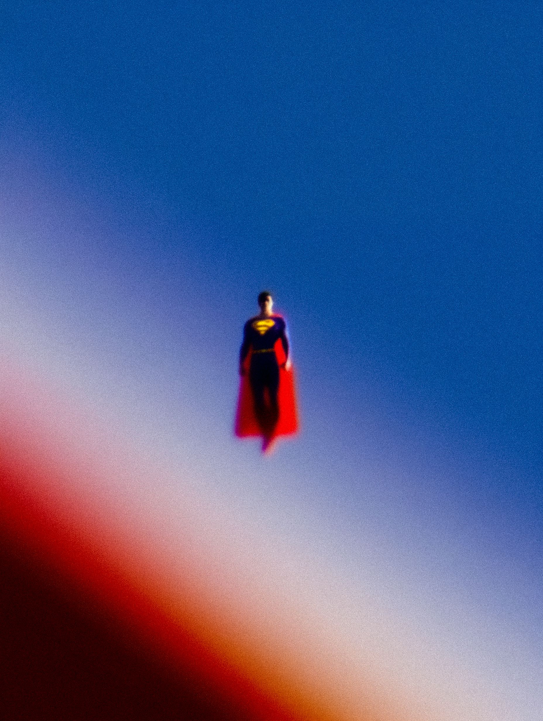 Minimalist film photography style conveys the surreal poetry of a lonely hero