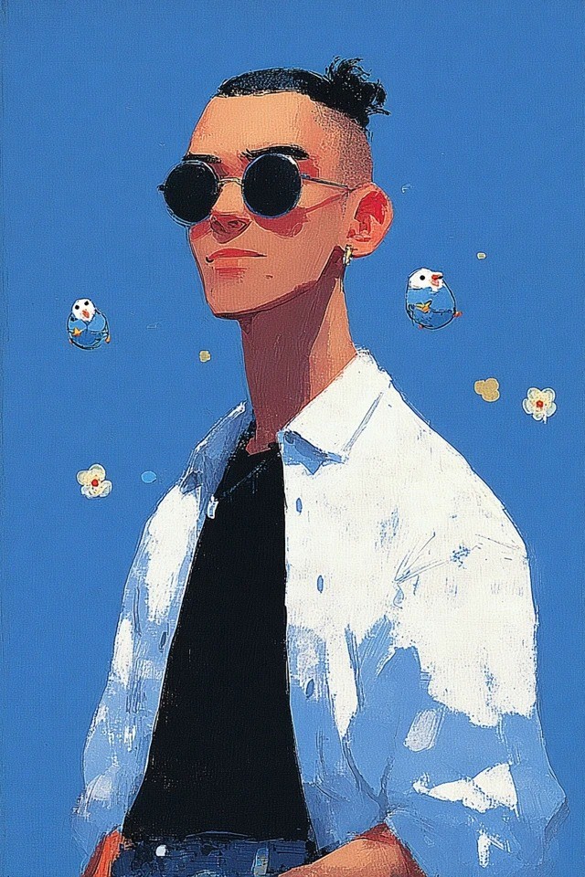 Bold impasto brushwork with striking color combinations