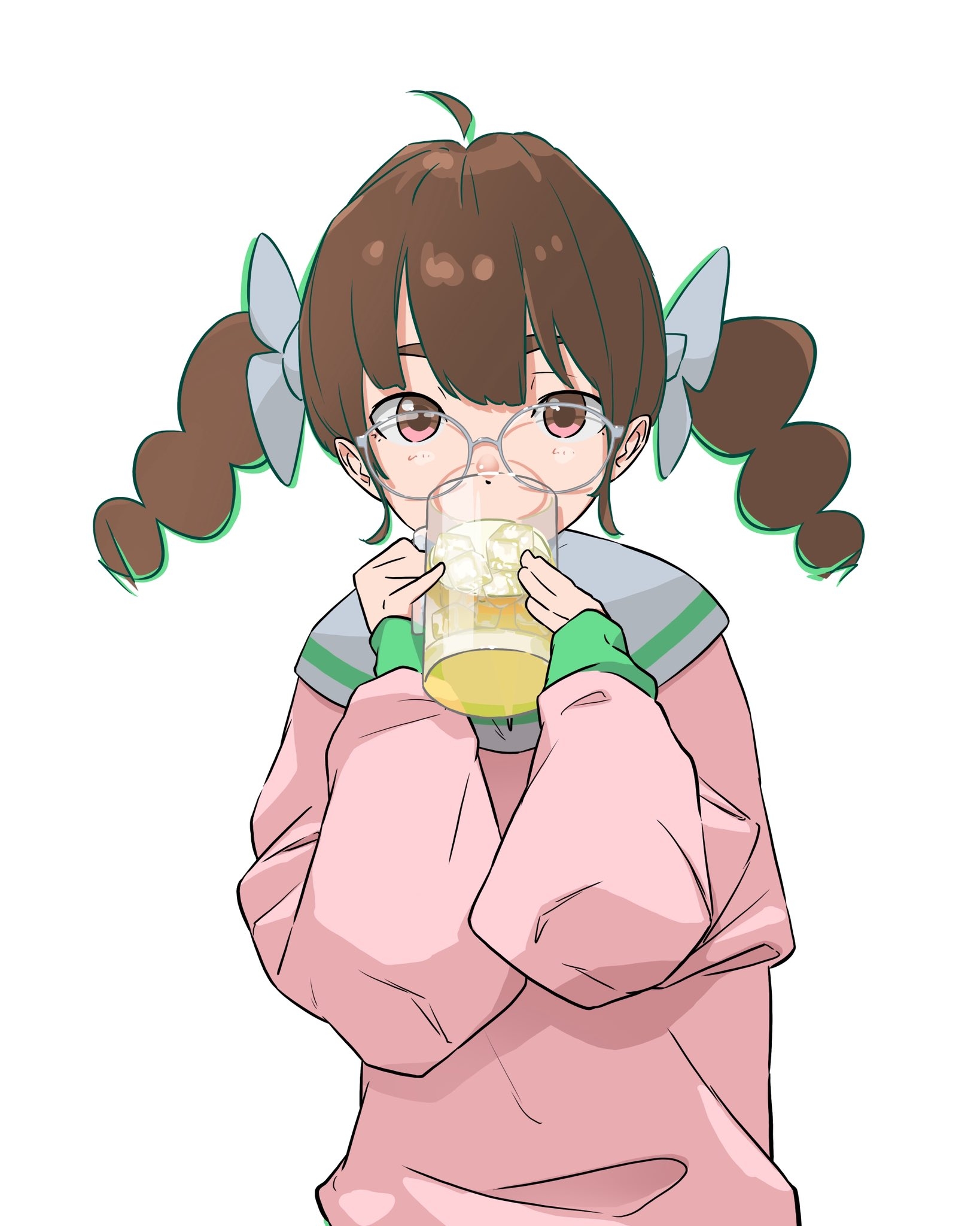 Esta ilustração exemplifica a estética contemporânea do anime/manga japonês com um design de personagem influenciado por chibi