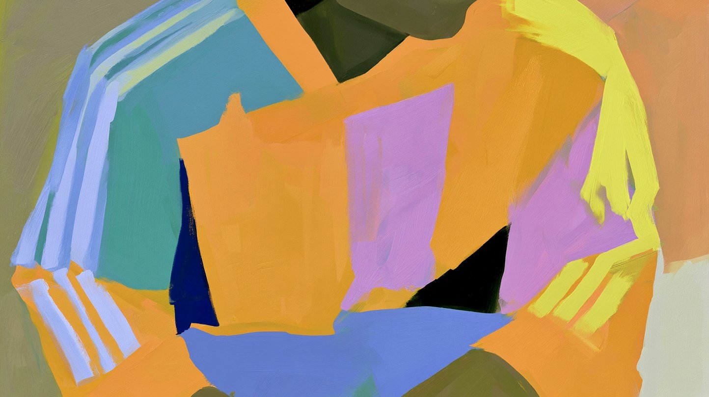 Expresionismo abstracto audaz con fragmentación geométrica de bordes duros
