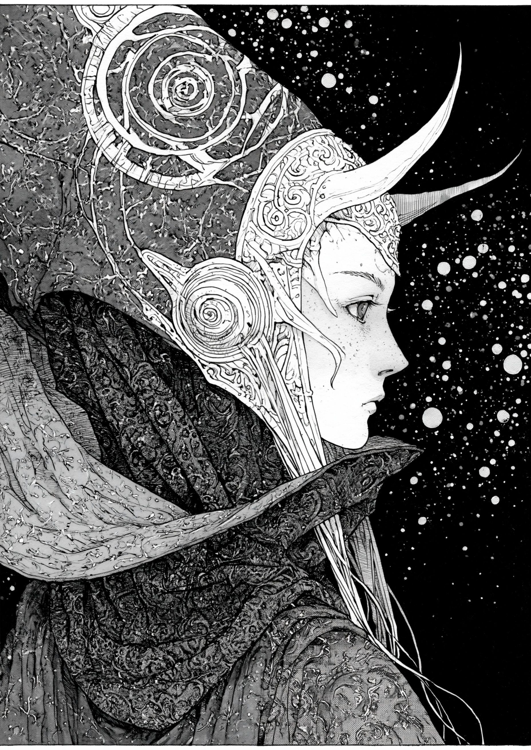 東部女巫的插圖展現複雜圖案