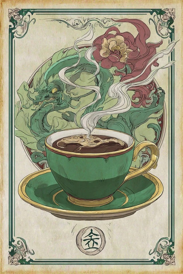 Vintage handgezeichnetes Tarot-Ästhetik-Design