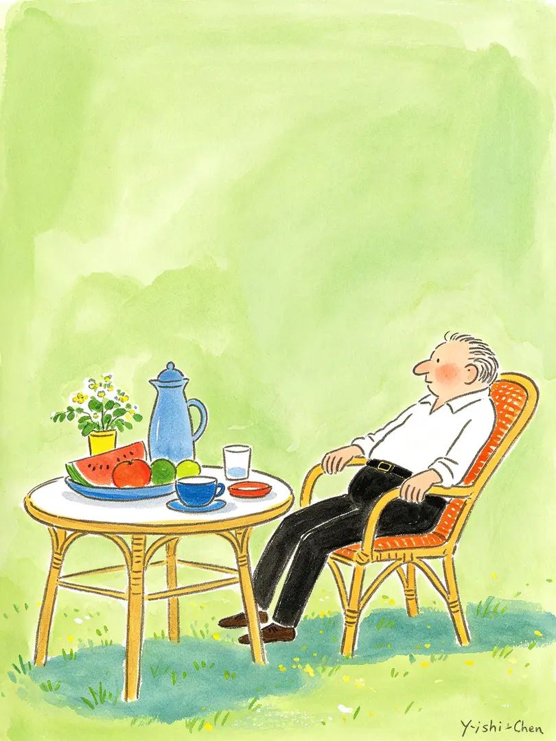 Fresh watercolor picture book style conveys healing lifestyle aesthetics