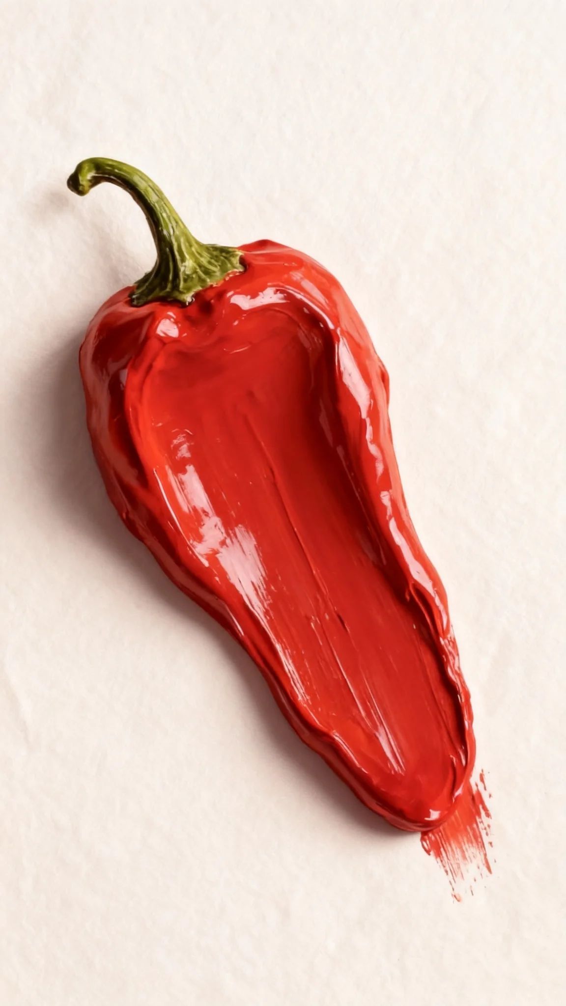 un objeto con forma de pimiento rojo realista