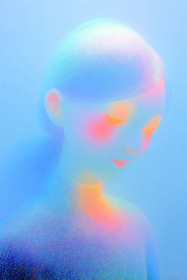 健康ブランドに適したソフトフォーカスデジタルイラスト