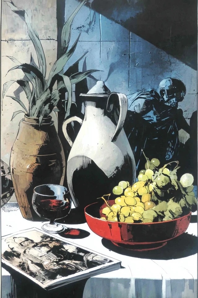Das ist ein Graphic Novel, das für Noir-Krimi-Drama, historische Fiktion und psychologische Thriller geeignet ist