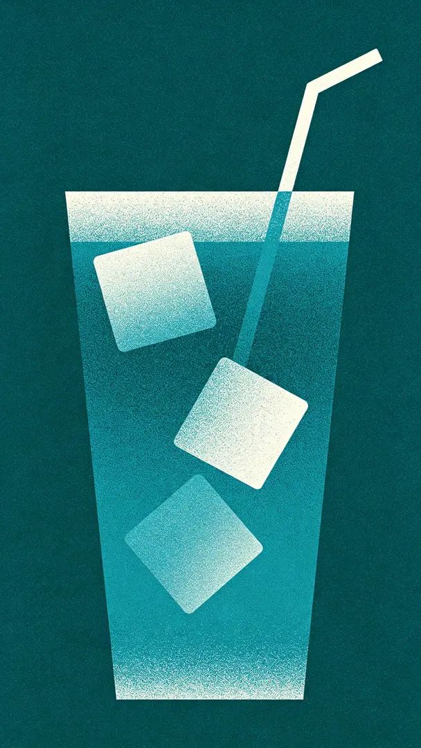 Abstract minimalist poster design for summer cold drinks