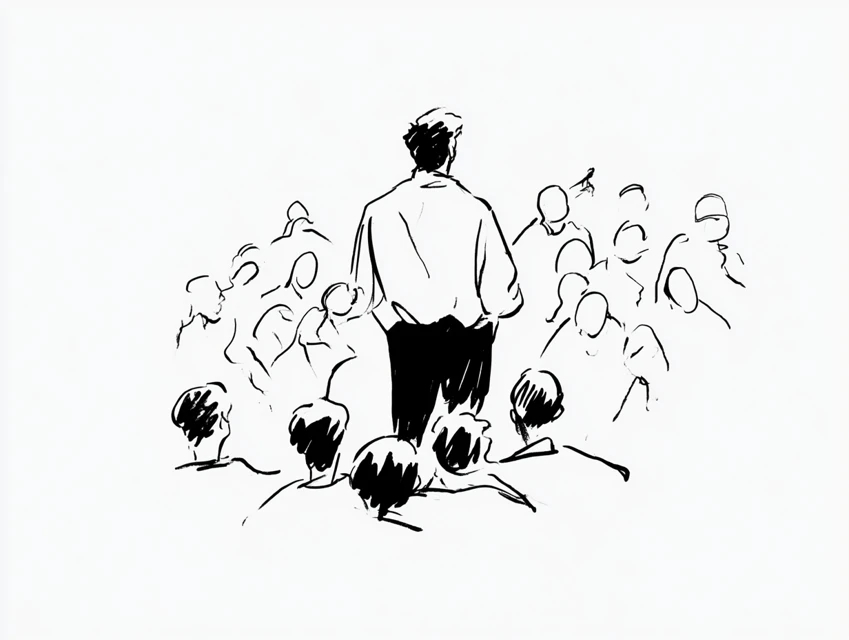 A person standing in front of an audience