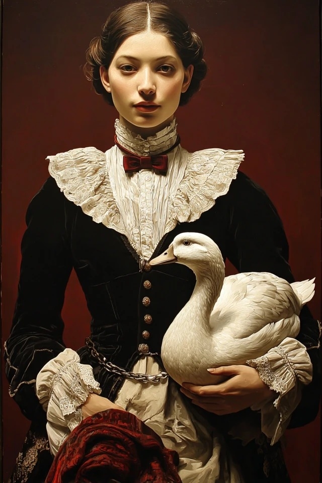 Pintura al óleo neoclásica adecuada para carteles de dramas históricos y portadas de libros