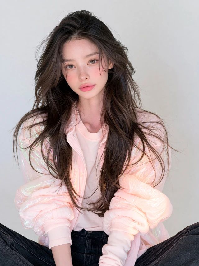 A Korean in their 20s sitting naturally