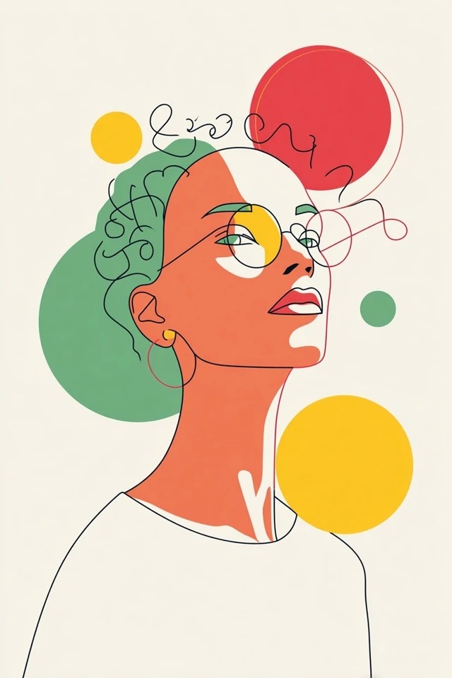 Das gewagte Design von flachen Farbkörpern ist geeignet für moderne Kunstdrucke